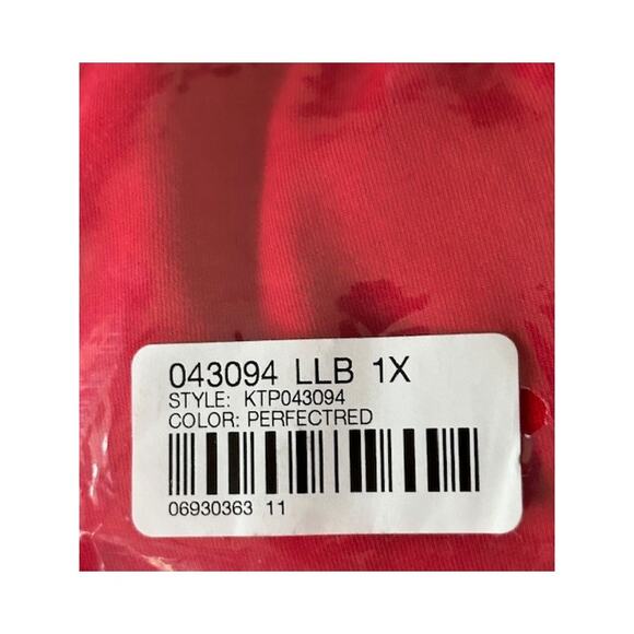 J.Jill Pure Jill Perfect Red Stretch Cotton Crew Neck Long Sleeve Tee 1X NWT - Picture 7 of 7